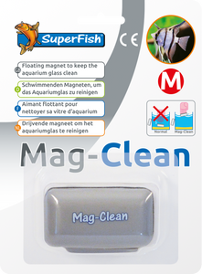 Superfish Mag Clean Middel - Veilige Drijvende Aquariumglasreiniger voor Kristalhelder Zicht