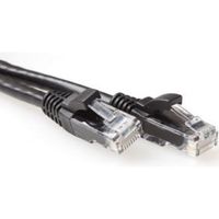 ACT Zwarte 2 meter U/UTP CAT6 patchkabel snagless met RJ45 connectoren