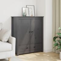 Hoge kast 83x41,5x100 cm massief grenenhout grijs