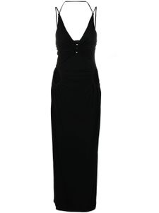 Dion Lee robe longue Rivet à découpes - Noir