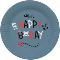 Borden Pirate Party Happy Bday 23 cm (8st)