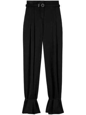 Jil Sander pantalon de tailleur à taille ceinturée - Noir