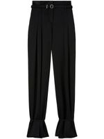 Jil Sander pantalon de tailleur à taille ceinturée - Noir