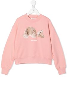 Palm Angels Kids sweat à imprimé ourson - Rose