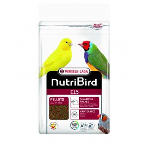 Nutribird C15 kanaries, tropische en inlandse vogels voer 2 x 3 kg