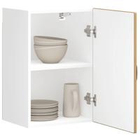 Keukenwandkast Kalmar bewerkt hout artisanaal eikenkleur