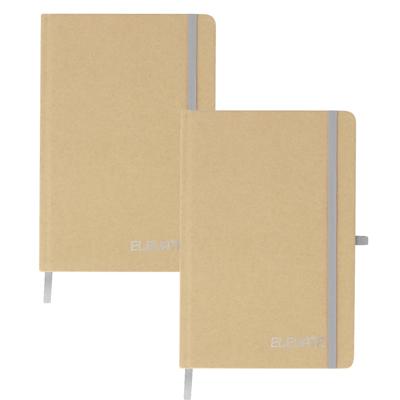 Notitieboekje Elevate - 2x - A5 formaat - goud - 14 x 21 cm ? karton/papier ? Opschrijfboekje