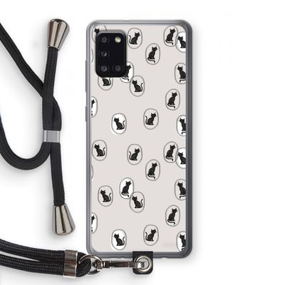 Miauw: Samsung Galaxy A31 Transparant Hoesje met koord