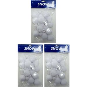 4x Sneeuwballen slingers 150 cm sneeuwversiering