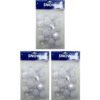 4x Sneeuwballen slingers 150 cm sneeuwversiering