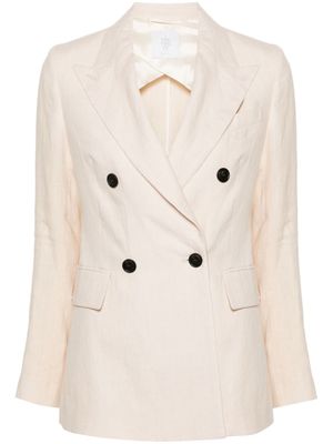 Eleventy blazer en lin à boutonnière croisée - Tons neutres