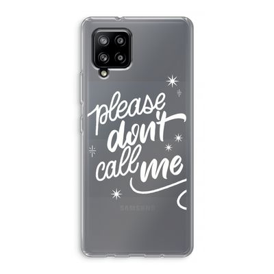 Don't call: Samsung Galaxy A42 5G Transparant Hoesje