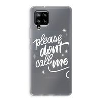 Don't call: Samsung Galaxy A42 5G Transparant Hoesje