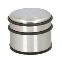 Alpina Deurstopper van 1.1 kilo - staal - met zwart kunststof rand - 9 x 7 cm
