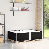 VidaXL Palletopzetranden 2 st 150x100 cm massief grenenhout zwart