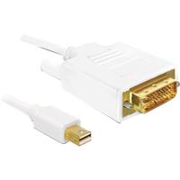 DeLOCK mini-displayport naar dvi-d kabel adapter (wit, 2 meter, passief, dual-link, gold-plated, 82918)