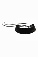 Brede geborduurde strikceintuur - BLACK - U Brede geborduurde strikceintuur - BLACK - U