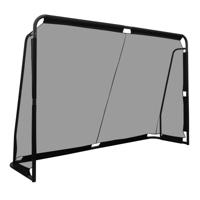 Voetbaldoel 300 x 200 cm Voetbalnet met Metalen Frame Trainingsuitrusting voor Buitenvoetbal