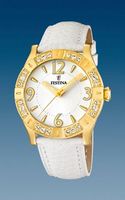 Horlogeband Festina F16580-1 Leder Ivoor 20mm