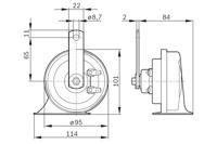 Claxon WINDTONE12VSETBLACK - thumbnail