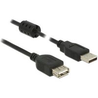 DeLOCK 3m, 2xUSB 2.0-A USB-kabel USB 2.0 USB A Zwart - thumbnail