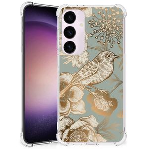 Case voor Samsung Galaxy S24 Plus Vintage Bird Flowers
