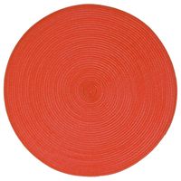 Ronde placemat gevlochten kunststof rood 38 cm - thumbnail