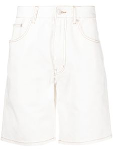 CHOCOOLATE short en jean à coupe droite - Blanc