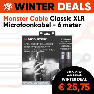 Monster Cable Classic XLR Microfoonkabel 6 Meter 600501 - Aanbieding Monster Cable Classic XLR Microfoonkabel 6 Meter 600501 - Aanbieding