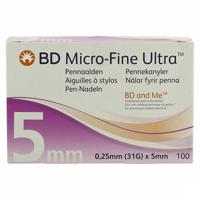 Bd Microfine Ultra Pennaald 0,25mmx5mm Easyflow100