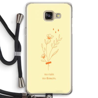 No rain no flowers: Samsung Galaxy A5 (2016) Transparant Hoesje met koord