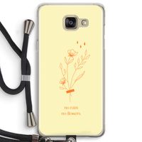 No rain no flowers: Samsung Galaxy A5 (2016) Transparant Hoesje met koord