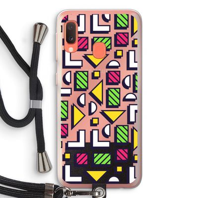 8-bit N°4: Samsung Galaxy A20e Transparant Hoesje met koord