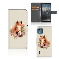 Telefoonhoesje | Met pasjeshouder | voor Nokia C12 Paard