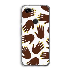 Hands dark: Google Pixel 3a Transparant Hoesje