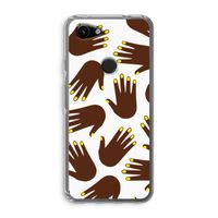 Hands dark: Google Pixel 3a Transparant Hoesje Hands dark: Google Pixel 3a Transparant Hoesje