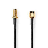 Nedis Antennekabel | SMA Male | SMA Female | Verguld | 50 Ohm | Enkelvoudig Afgeschermd | 1.00 m | Rond | PVC | Zwart | Label - CSGL02010BK10 Nedis Antennekabel | SMA Male | SMA Female | Verguld | 50 Ohm | Enkelvoudig Afgeschermd | 1.00 m | Rond | PVC | Zwart | Label - CSGL02010BK10