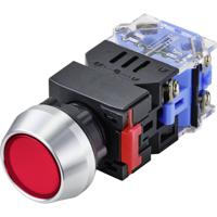 TRU COMPONENTS TC-9428108 LAS0-L-11/R/12V Druktoets 250 V 5 A 1x uit/(aan) Moment Rood IP40 1 stuk(s)