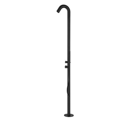 Thermostatische Buitendouche BWS Tube Met Handdouche Inclusief Inbouwdeel Mat Zwart 316S