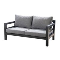Midori sofa 2 seater alu dark grey/mixed grey - thumbnail