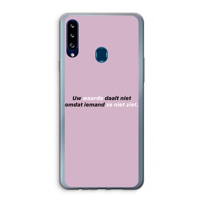 uw waarde daalt niet: Samsung Galaxy A20s Transparant Hoesje
