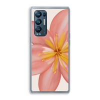 Pink Ellila Flower: Oppo Find X3 Neo Transparant Hoesje