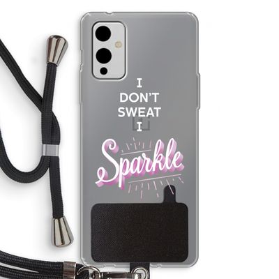 Sparkle quote: OnePlus 9 Transparant Hoesje met koord