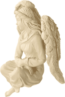 Engelbeeldje Zittend Courage - 12,8 cm