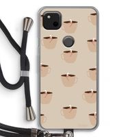 Morning coffee: Pixel 4a Transparant Hoesje met koord