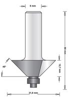 8 MM HOEKFREES MET ONDERLAGER 31.8X50X45 - thumbnail