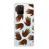 Hands dark: Samsung Galaxy S10 Lite Transparant Hoesje