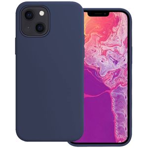 Basey iPhone 13 Hoesje Siliconen Hoes Case Cover -Donkerblauw