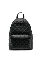 Emporio Armani sac à dos zippé à logo en jacquard - Noir