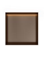 Hotbath &MORE Inbouwnis 30x30x10cm frameless + LED Tuscan Bronze